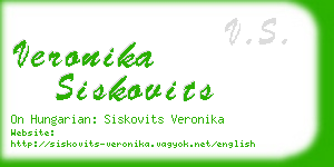 veronika siskovits business card